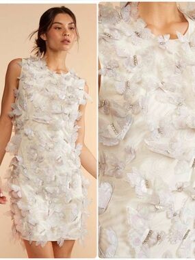 New Cynthia Rowley ButterFly Crystal Dress